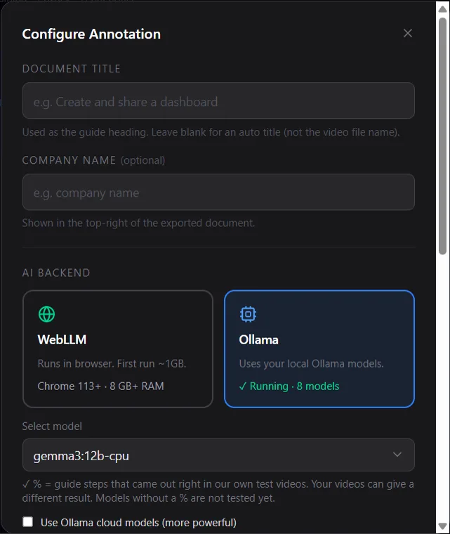 Step 3. Choose your settings
