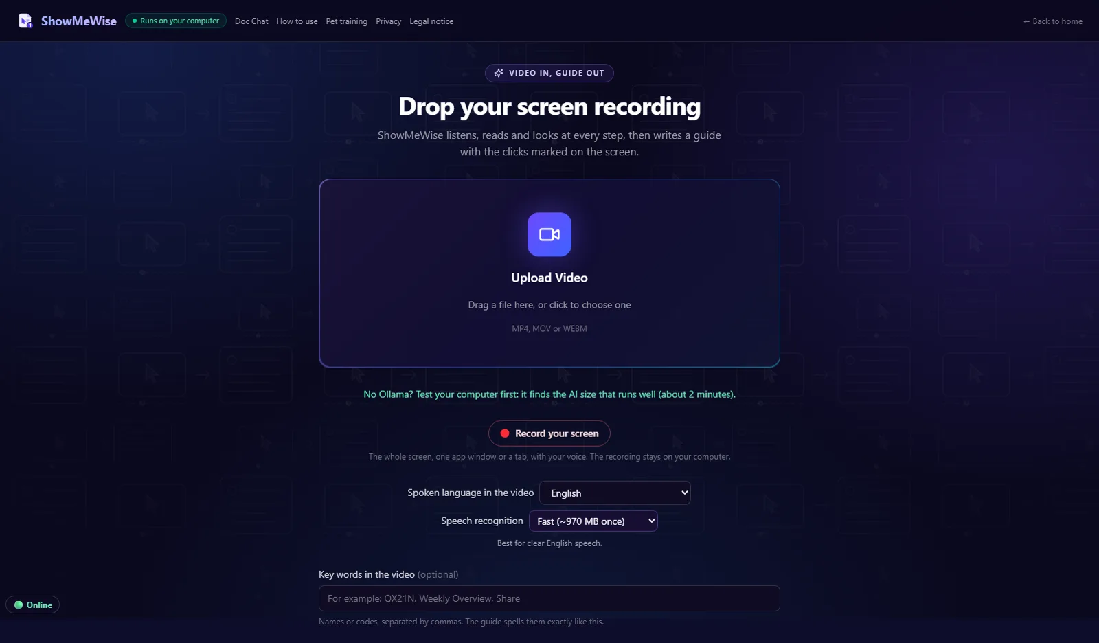 Step 1. Start: choose your video